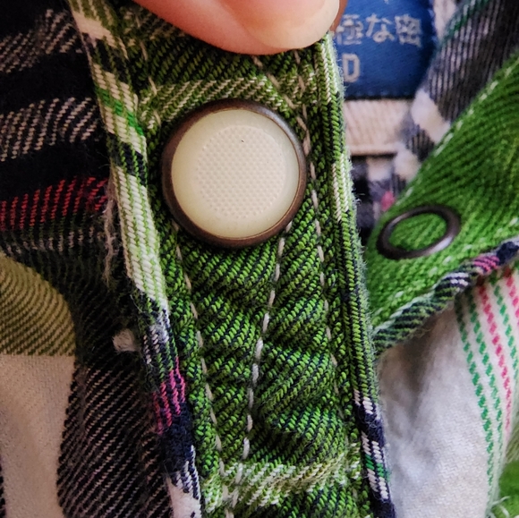 Superdry & Co Tie Front Button Up Flannel Top - Picture 5 of 5